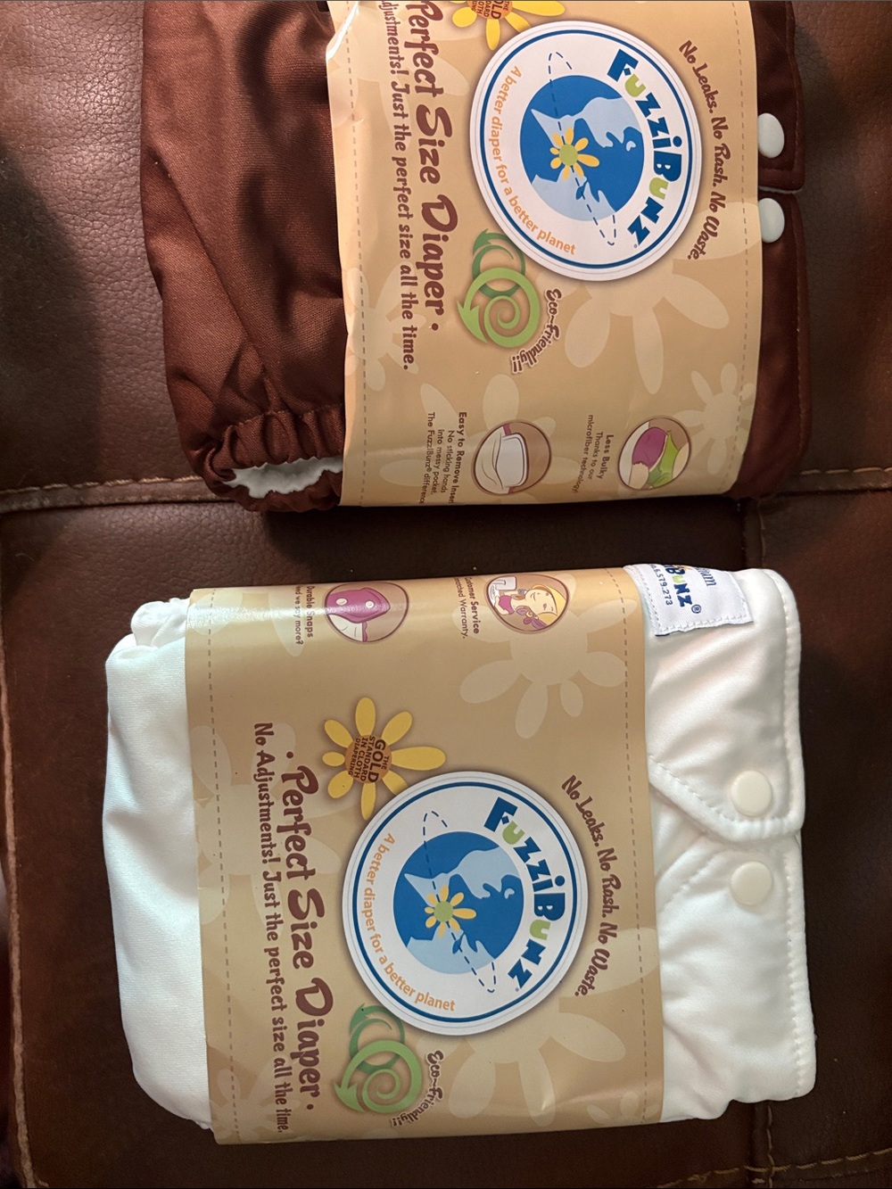 Fuzzibunz Perfect Size Diaper x 2 plus additional set of inserts all NEW